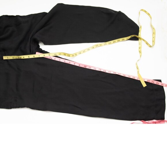 Rebecca Minkoff Carrie Jumpsuit 100% Cupro Short Sleeve Belted Black Size XS - Picture 6 of 7